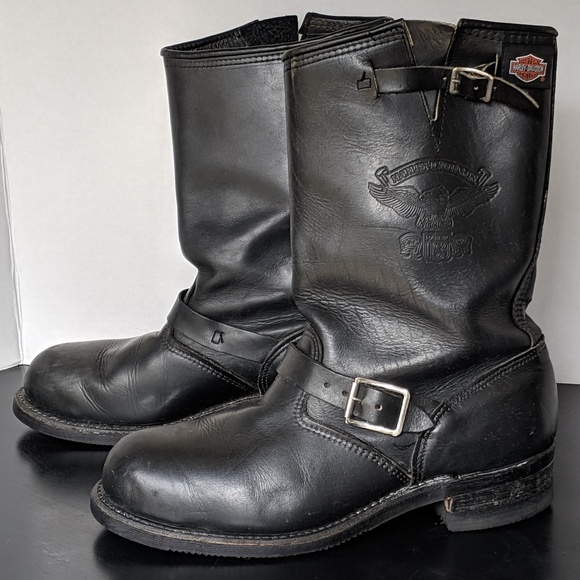 harley davidson steel toe engineer boots